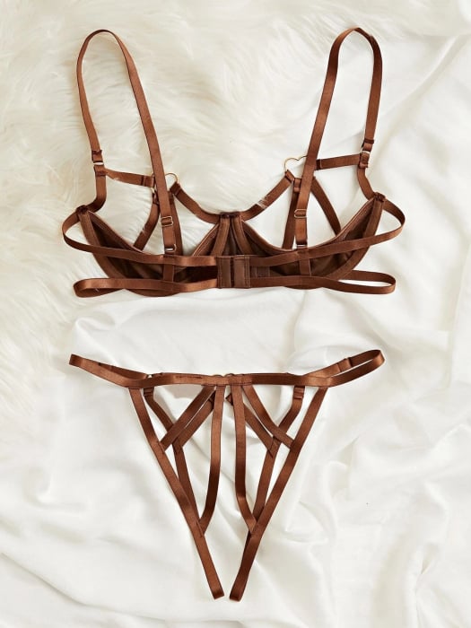 Set di Lingerie Brown Harness