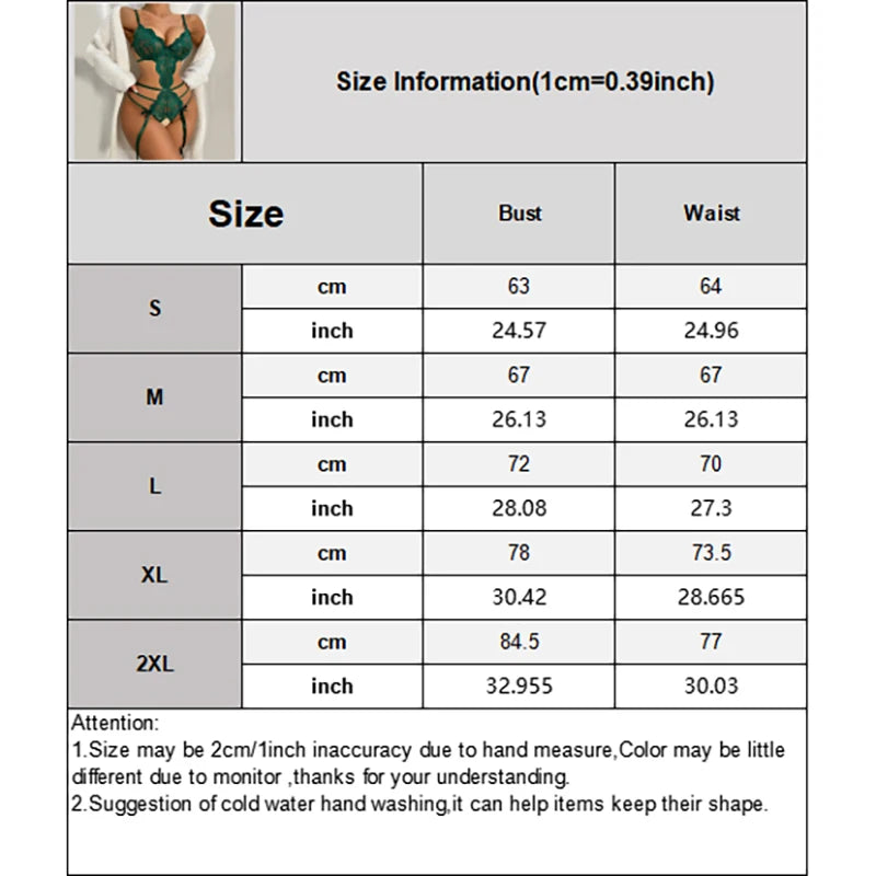 Lingerie sexy in pizzo floreale intero