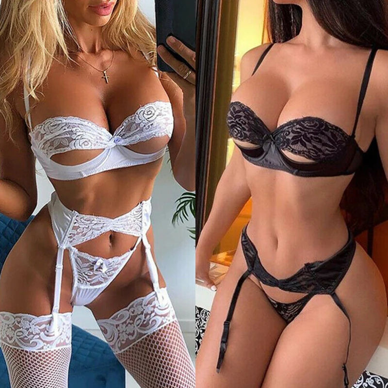 Completo intimo erotico in pizzo alla moda