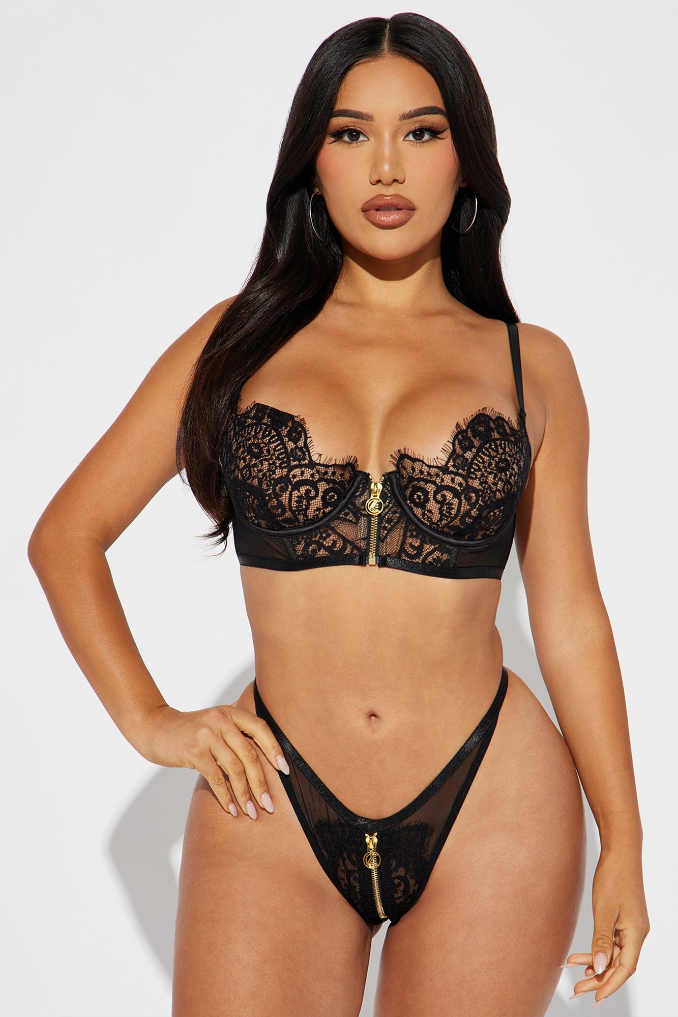 Don't Call Me Baby Completo in Pizzo 2 Pezzi - Nero