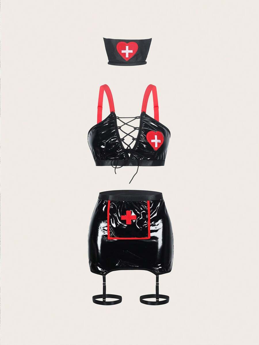 Set di Lingerie a Tema Cameriera da 3 Pezzi