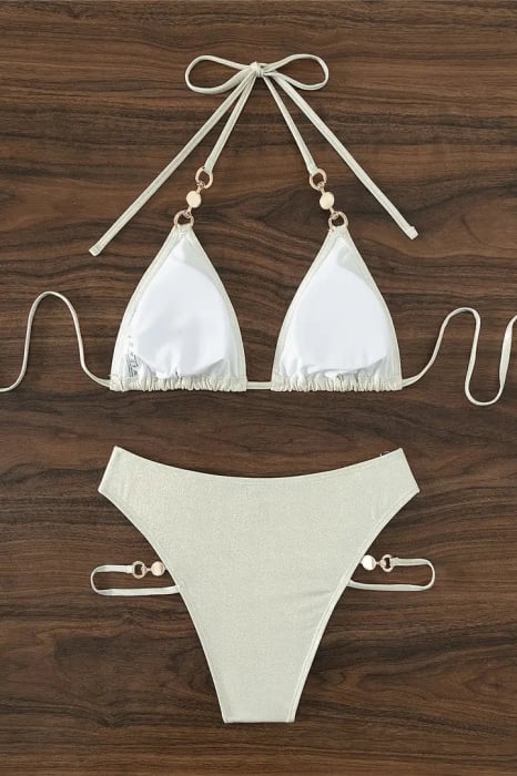 Costume da Bagno in 2 Pezzi dal Look Brillante