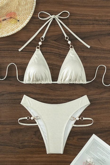 Costume da Bagno in 2 Pezzi dal Look Brillante