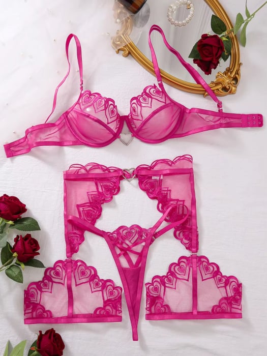Set Intimo in Pizzo a 3 Pezzi